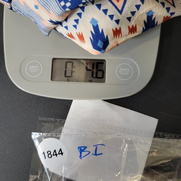 H&M Women Blue Multicolor Aztec Print Crew Neck Casual Mini Dress Size 2 - Picture 10 of 10